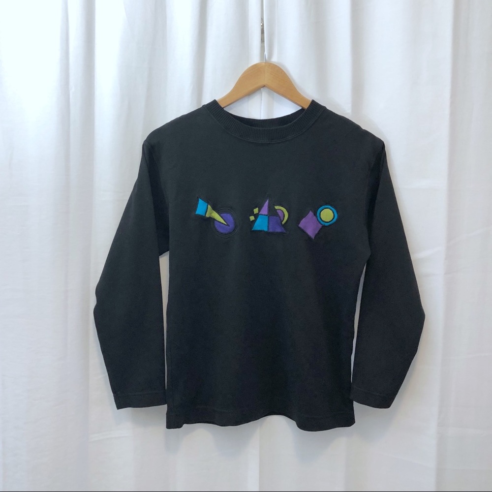 Vintage Chaus Petites 80’s geometric tee P